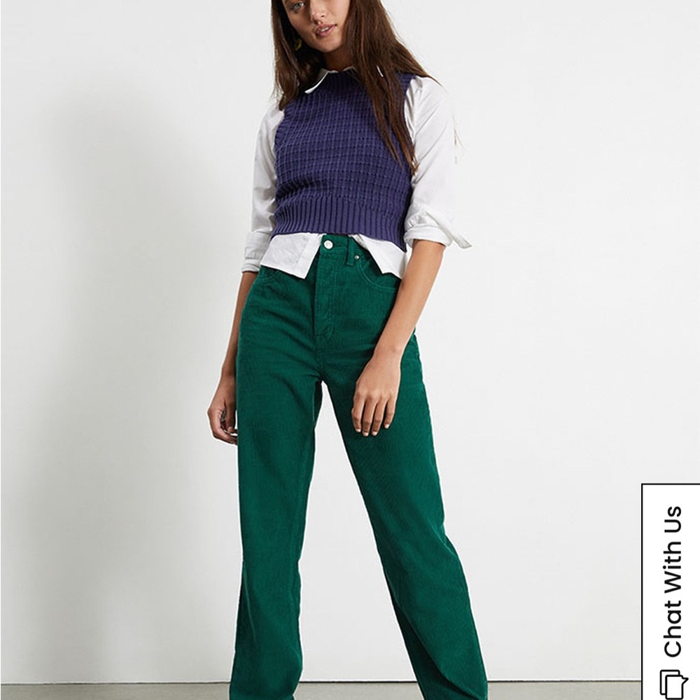 PacSun Green Straight Leg Corduroy Pants